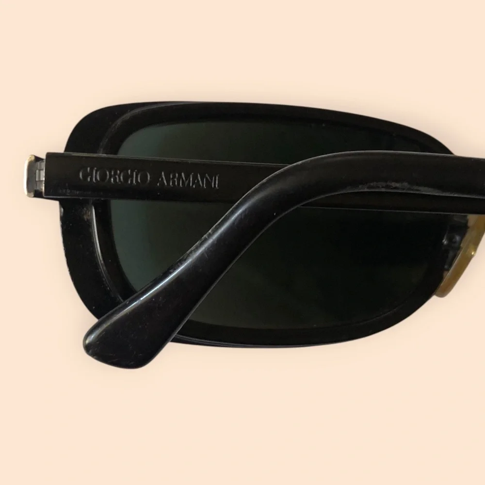 Giorgio Armani Occhiali Da Sole 677 706 135 Vintage 90s Sunglasses Italy Black